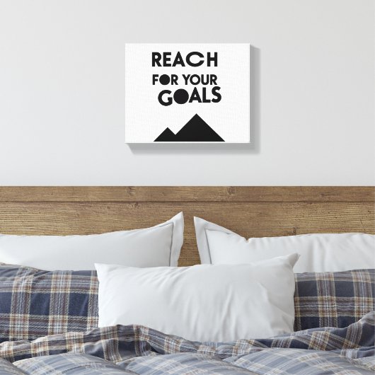 Ga voor je doelen en prestaties - n01 canvas afdruk (Insitu (Slaapkamer))