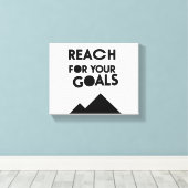 Ga voor je doelen en prestaties - n01 canvas afdruk (Insitu (Houten vloer))