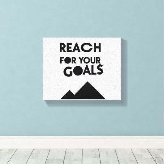 Ga voor je doelen en prestaties - n01 canvas afdruk (Insitu (Houten vloer))