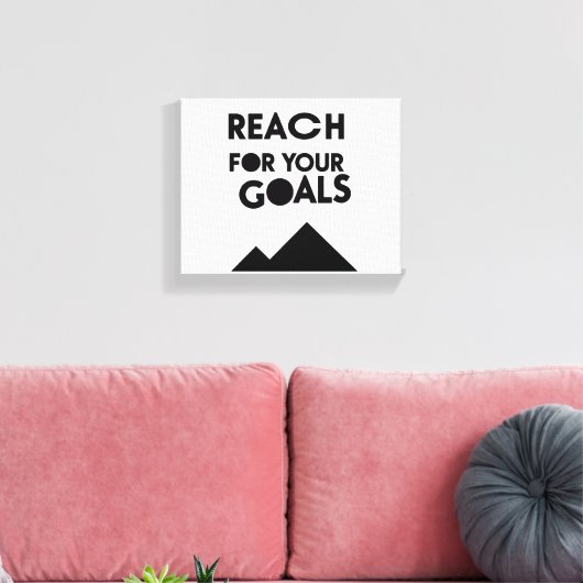Ga voor je doelen en prestaties - n01 canvas afdruk (Insitu (Woonkamer))