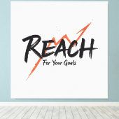 Ga voor je doelen en prestaties - n02 canvas afdruk (Insitu (Houten vloer))