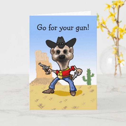 Ga voor je pistool! kaart (Gele Bloem)