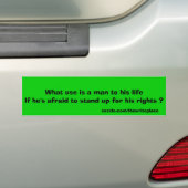 Ga voor je rechten bumpersticker (Op auto)