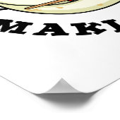 Ga voor Maki Mijn Dag Funny Sushi PUn Poster (Hoek)