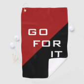 Ga voor Rood en Zwart Matig Geometrisch Golfhanddoek (Insitu)