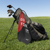 Ga voor Rood en Zwart Matig Geometrisch Golfhanddoek (Groen)