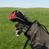 Ga voor Rood en Zwart Matig Golfheadcover (Insitu)