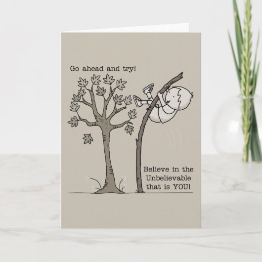 Ga vooruit en probeer het feestdagen kaart (Voorkant)