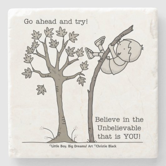 Ga vooruit en probeer het stenen onderzetter (Voorkant)