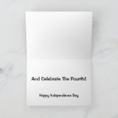 Ga vooruit en vieren de vierde juli! kaart (Binnen)