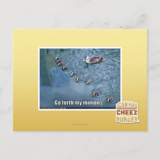 Ga vooruit mijn minions briefkaart (Voorkant)