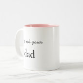 Ga vragen of je pap bent Grappig mam Tweekleurige Koffiemok (Voorkant links)