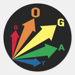 ga vrolijk ronde sticker