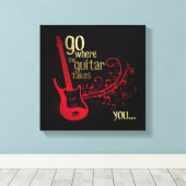 Ga waar de gitaar je brengt... Canvas kunst (Insitu (Houten vloer))