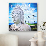 Ga waar je je het meest levend voelt Hawaii Boeddh Canvas Afdruk<br><div class="desc">"Ga waar je je het meest levend voelt." Elke keer als ik de Big Island bezoek, moet ik naar deze Boeddha gaan. Iets over de schoonheid van de oceaan, het vreedzame gezicht, en de eenzaamheid van de plek, maakt me kalm, serene en gelukkig. Ik hoop dat u dat ook zult...</div>