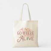 Ga waar je je het meest levendige inspiratie voelt tote bag (Achterkant)