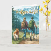 Ga Wandelen Gefeliciteerd Kaart (Gele Bloem)