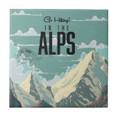 Ga wandelen in de Alpen Tegeltje (Voorkant)