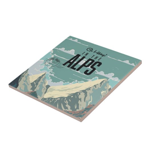 Ga wandelen in de Alpen Tegeltje (Zijkant)