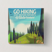 Ga wandelen! vierkante button 5,1 cm (Voorkant)