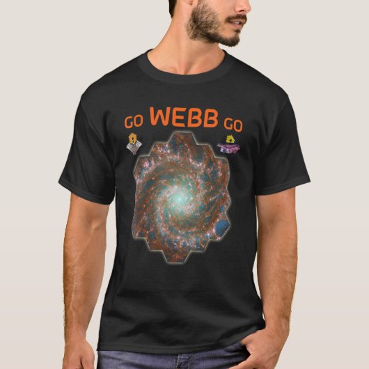 GA WEBB GO Webb Space Telescope Phantom Galaxy T-shirt (Voorkant)