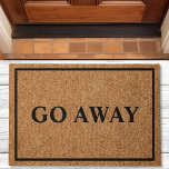 Ga weg Aangepaste Introvert Funny Doormat Deurmat<br><div class="desc">Ga weg Aangepaste Introvert Funny Doormat. Wat een leuke manier om bezoekers te vertellen dat ze moeten scrammen,  vertrekken,  weggaan of niet vragen. Pas dit douane rustic burlap uiterlijk model aan met uw eigen tekst. Het maakt een geweldig cadeau voor het huishouden.</div>