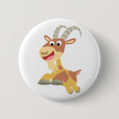 Ga weg! Button Badge (schattige cartoon geit) (Voorkant)