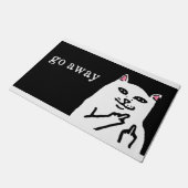 Ga weg Cat Doormat | Funny Cat Gezegde Mat (Schuin)
