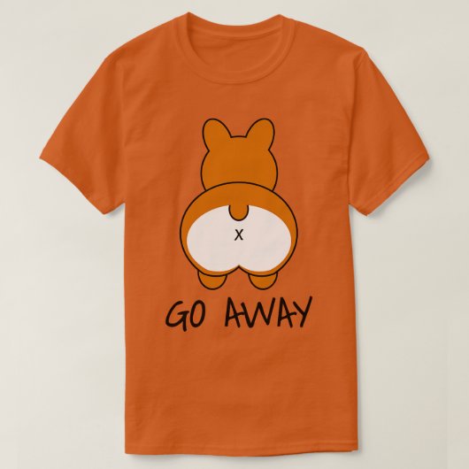 Ga weg Corgi Butt T-shirt (Design voorkant)
