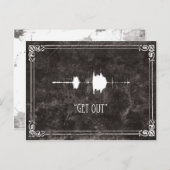 Ga weg. EVP Briefkaart Halloween Uitnodigen (Voorkant / Achterkant)