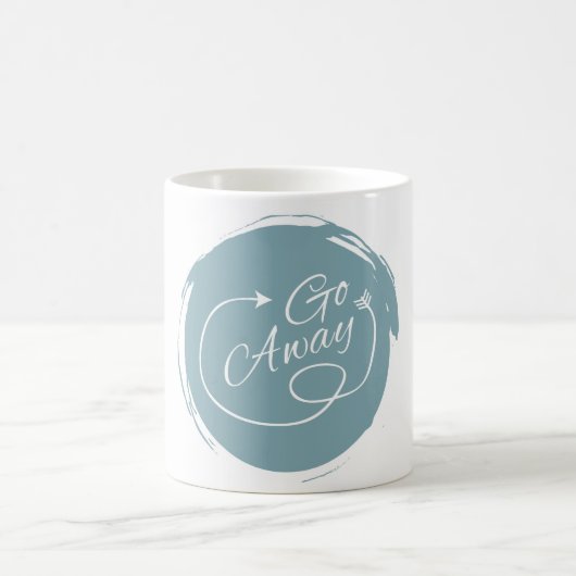 Ga weg Funny Typography Modern Arrow Minimalist Koffiemok (Center)