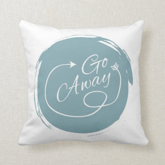 Ga weg Funny Typography Modern Arrow Minimalist Kussen