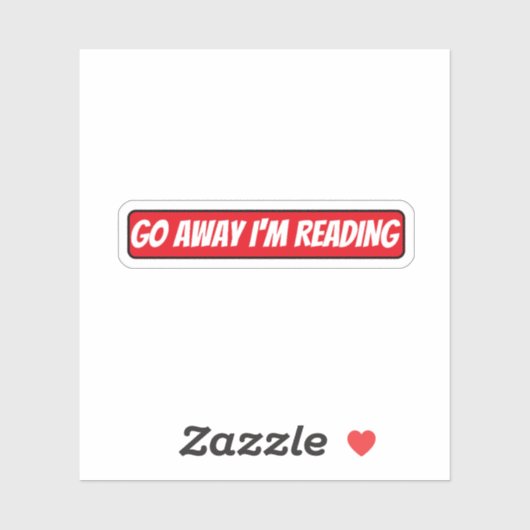 Ga weg, ik ben aan het lezen sticker (Vel)