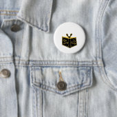 Ga weg, ik ben bezig, BOOKWORM Ronde Button 5,7 Cm (In situ)