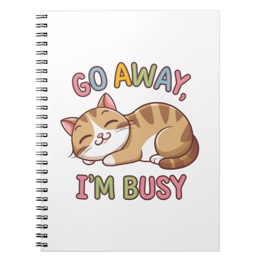 Ga weg, ik ben bezig notitieboek (Voorkant)