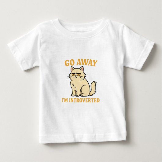 Ga Weg, Ik Ben Introvert – Grappig Kattenshirt (Voorkant)