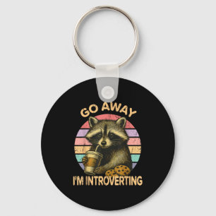 Ga Weg Ik Ben Introvert Grappige Wasbeer Sarcasme Sleutelhanger