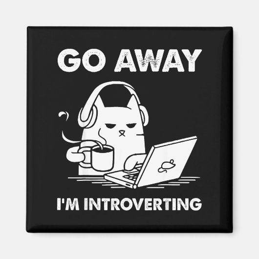 Ga Weg Ik Ben Introvert Magneet (Voorkant)