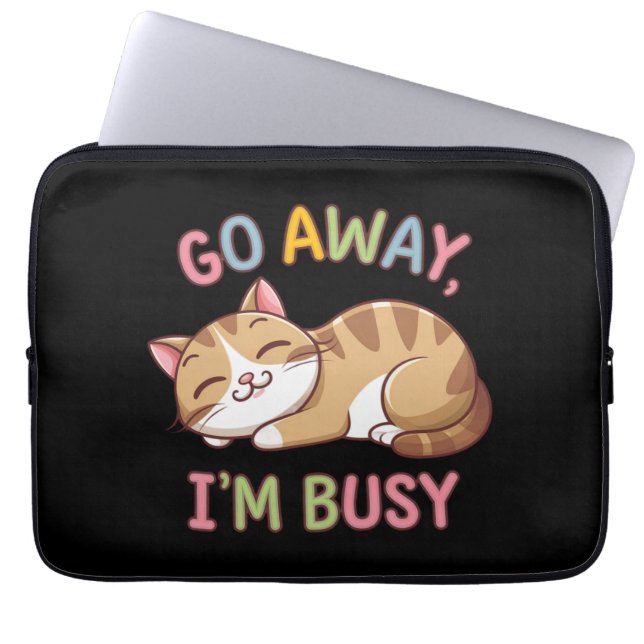 Ga weg, ik heb het druk laptop sleeve (Voorkant)