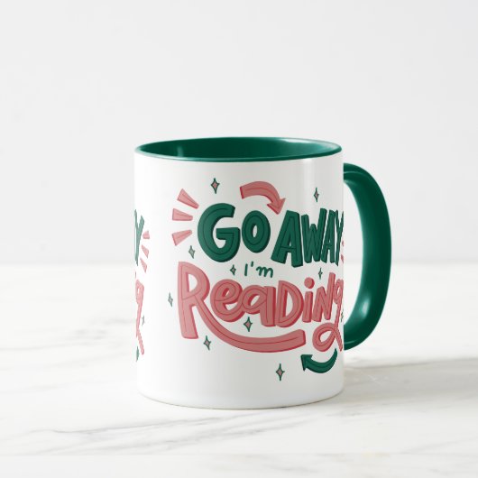 Ga weg Ik lees Boek Lover. Mok (Voorkant rechts)