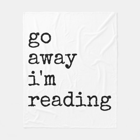 Ga weg Ik lees deken. Fleece Deken (Voorkant)