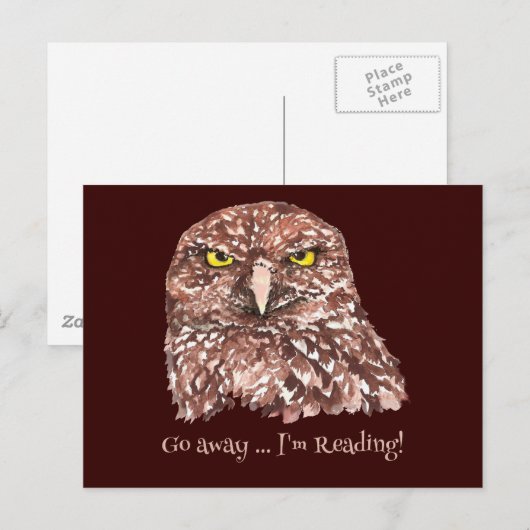 Ga weg, ik lees een leuke quote voor boekenliefheb briefkaart (Voorkant / Achterkant)