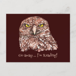 Ga weg, ik lees een leuke quote voor boekenliefheb briefkaart