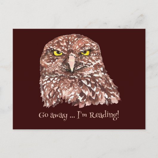 Ga weg, ik lees een leuke quote voor boekenliefheb briefkaart (Voorkant)