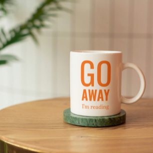 Ga weg Ik lees leuke quote Gepersonaliseerd kleur Porselein Kop