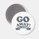 Ga weg! Ik lees stille waarschuwing Magneet (Voorkant / Achterkant)