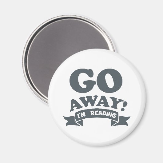 Ga weg! Ik lees stille waarschuwing Magneet (Voorkant / Achterkant)