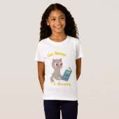Ga weg, ik leest grappige kat-lezing t-shirt (Voorkant volledig)