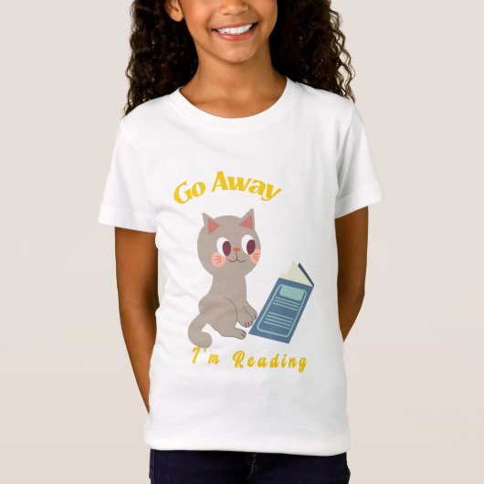 Ga weg, ik leest grappige kat-lezing t-shirt (Voorkant)