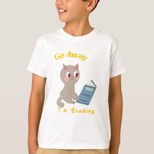 Ga weg, ik leest grappige kat-lezing t-shirt (Voorkant)